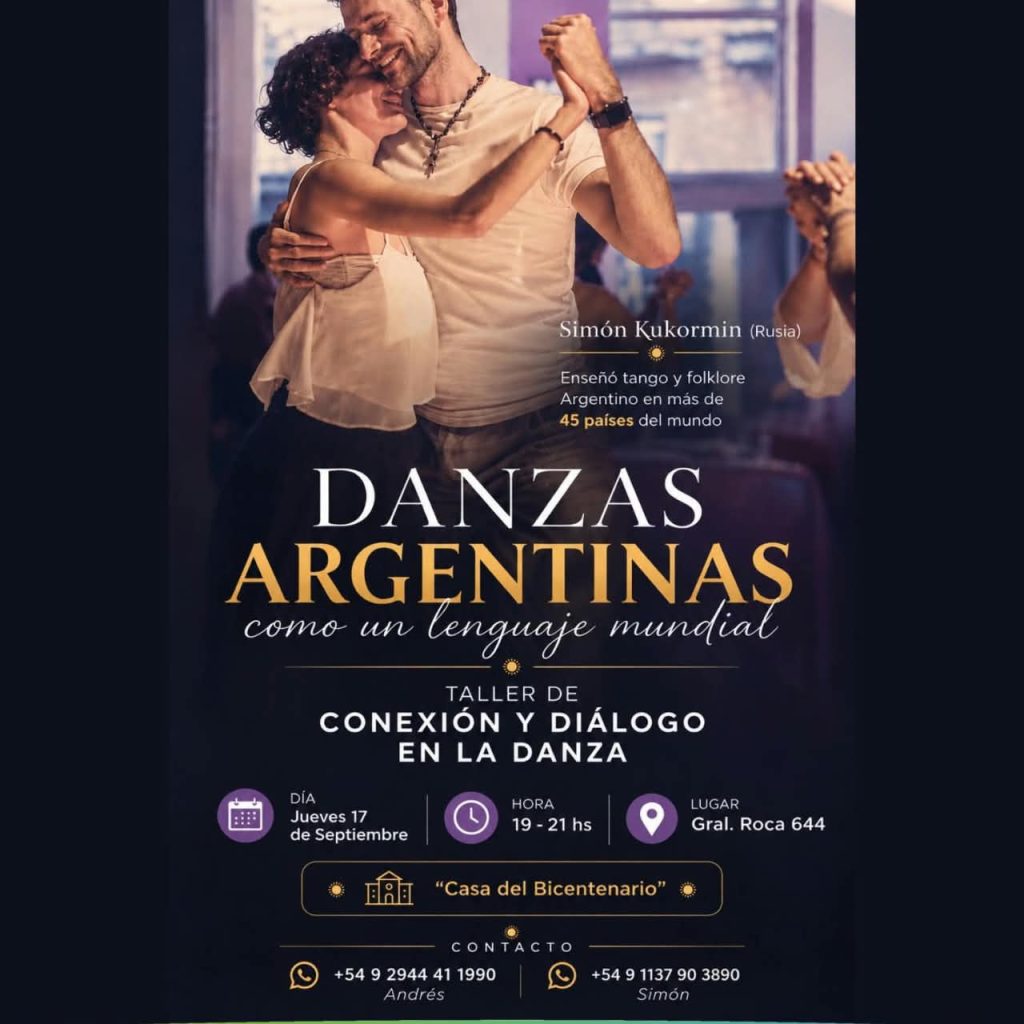 Danzas Argentinas como un lenguaje mundial – Taller de conexión y diálogo en la danza