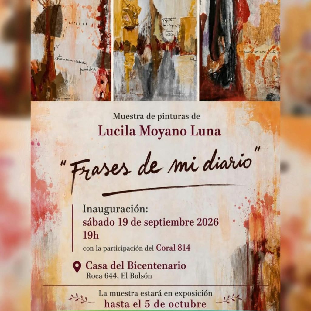 Muestra de pinturas Frases de mi diario – Lucila Moyano Luna