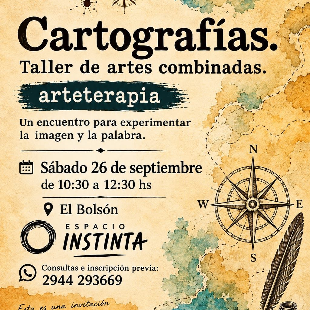 Cartografías: Taller de artes combinadas y arteterapia