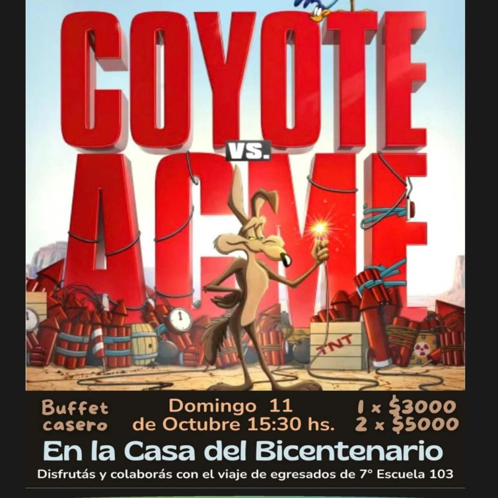 Cine en El Bolsón: Coyote vs. Acme