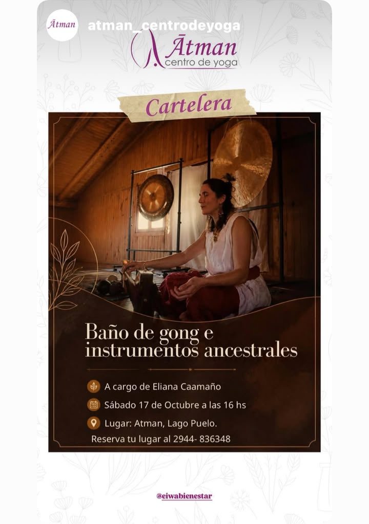 Baño de gong e instrumentos ancestrales